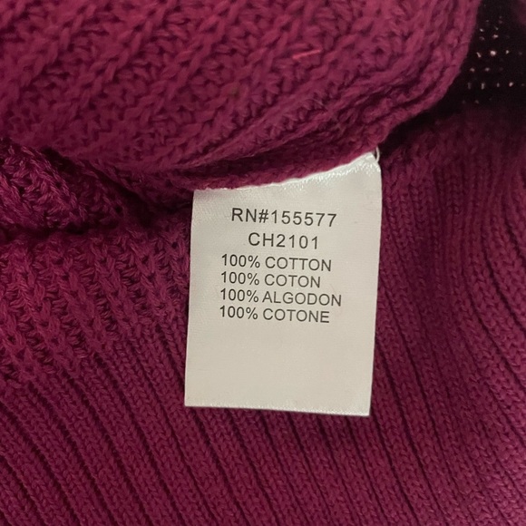 NWT Miracle Cotton Crewneck Sweater - Rich Magenta. Size M/L - Picture 7 of 7